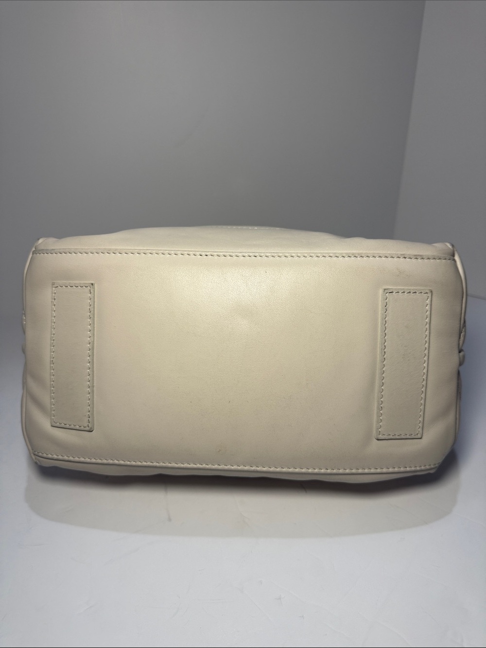 Moncler Amandine Borsa White Leather Puffer Satchel - Picture 13 of 15